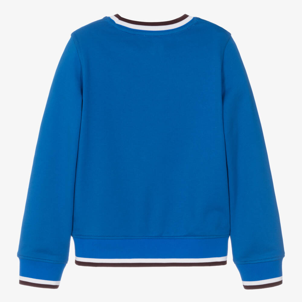 Burberry-بلوفر أزرق شبابي بتصميم جامعي | Childrensalon Outlet