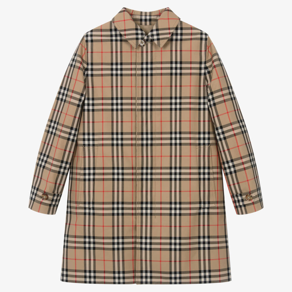 Burberry-Подростковый классический бежевый тренч для мальчиков | Childrensalon Outlet