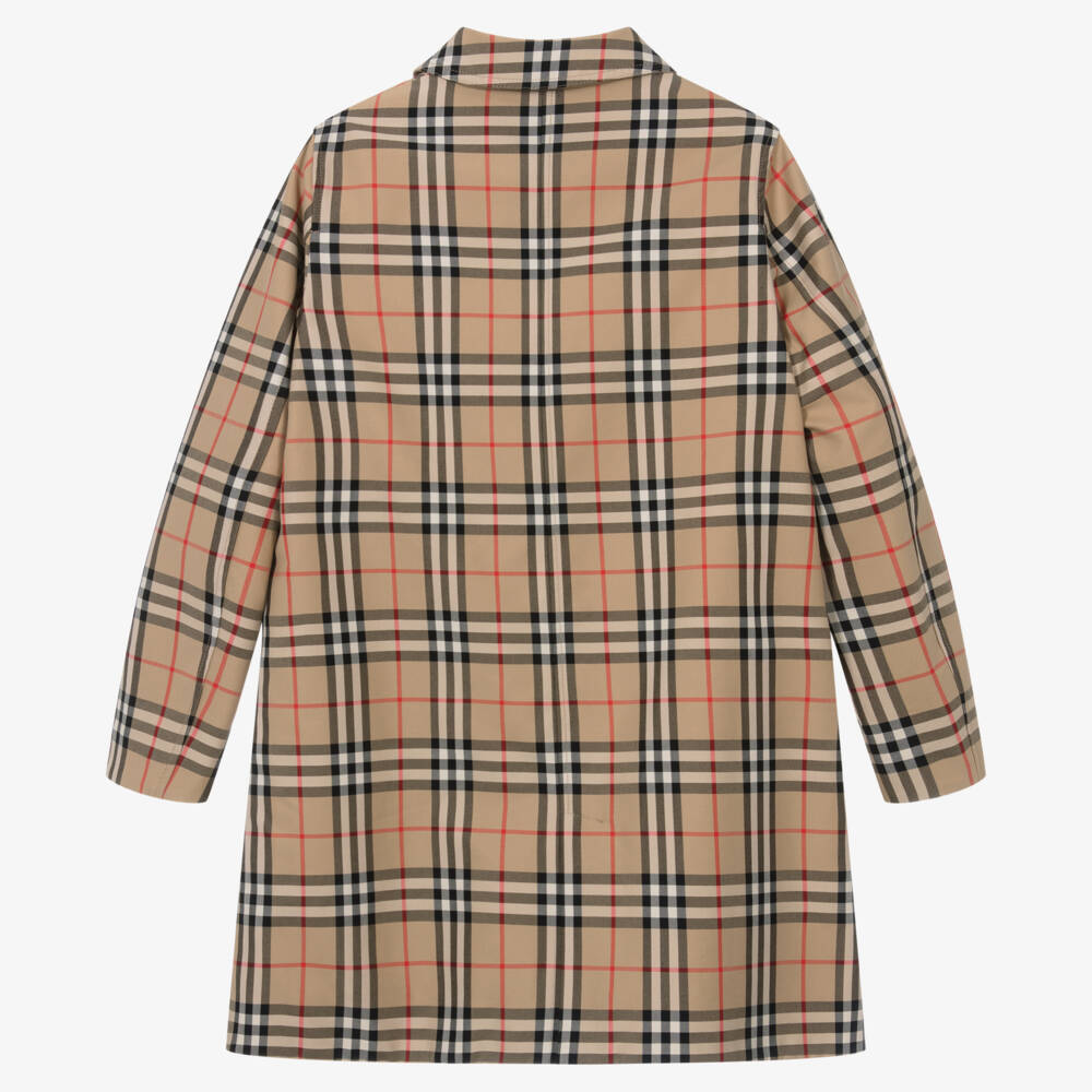 Burberry-معطف ترنش كلاسيكي بيج للأولاد المراهقين | Childrensalon Outlet