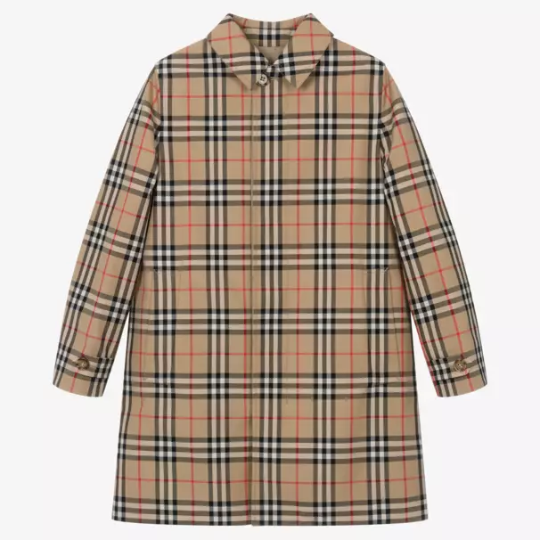 Burberry-معطف ترنش كلاسيكي بيج للأولاد المراهقين | Childrensalon Outlet