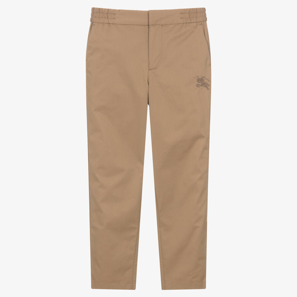 Burberry-Teen Boys Classic Beige Twill Pants | Childrensalon Outlet