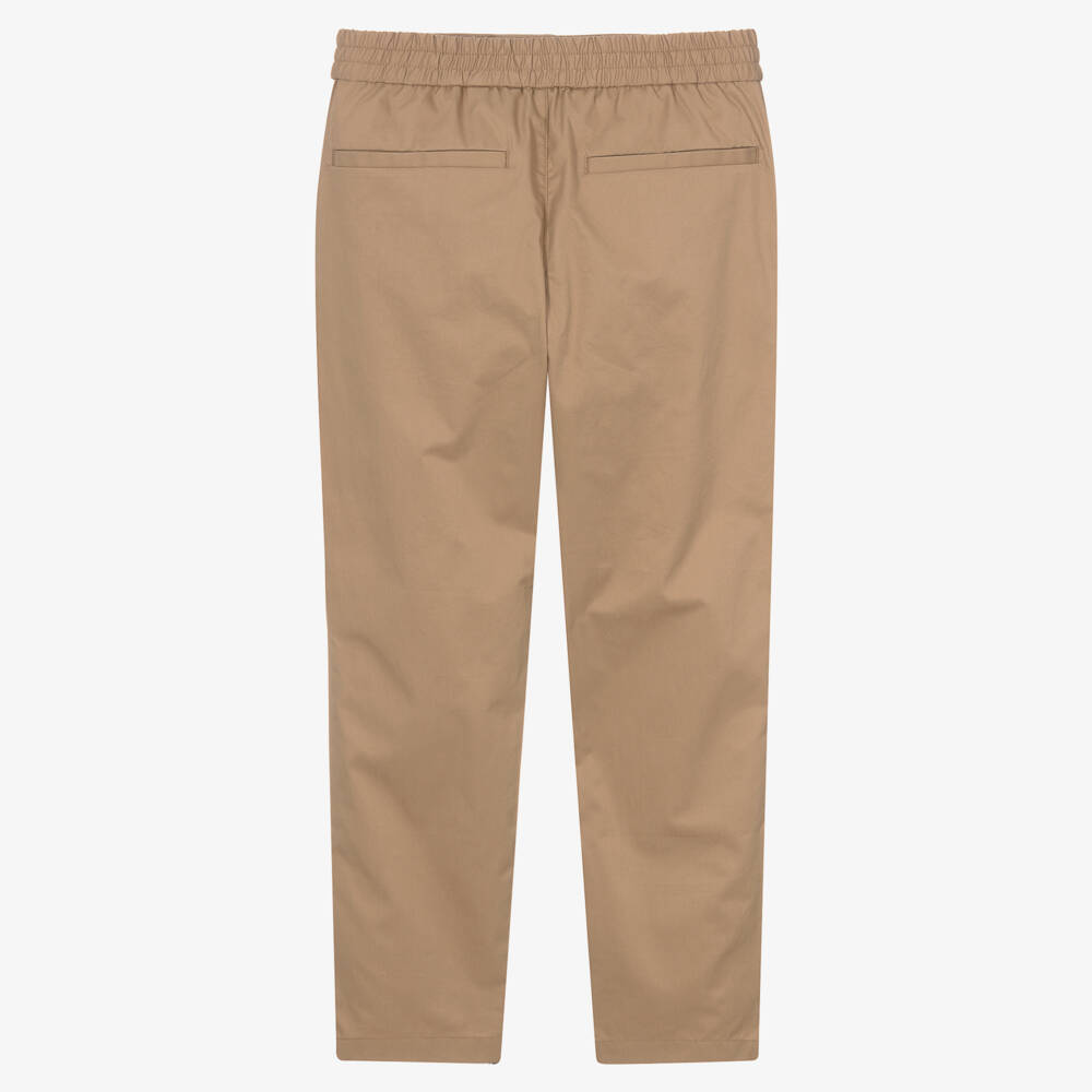 Burberry-Teen Boys Classic Beige Twill Pants | Childrensalon Outlet