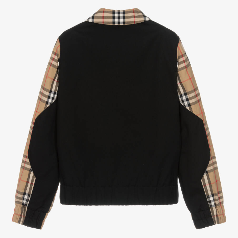 Burberry-Teen Boys Cotton Checkered Jacket | Childrensalon Outlet