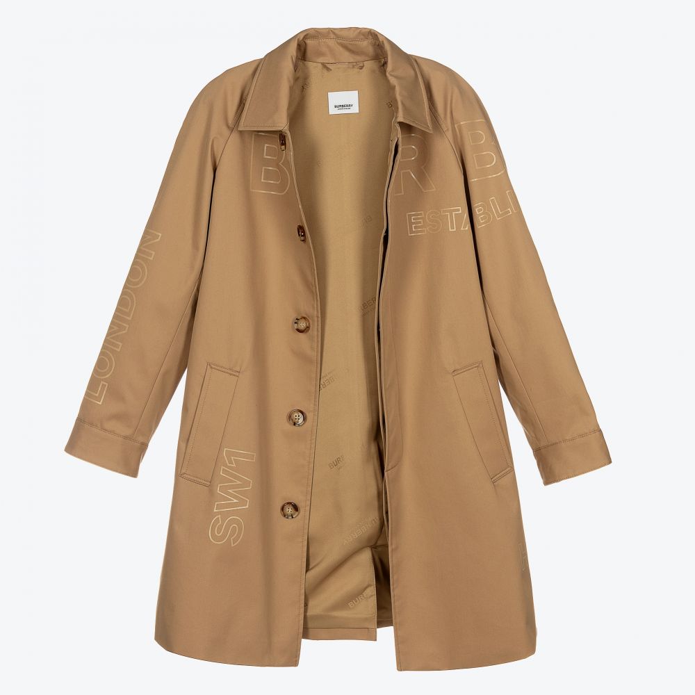 Burberry-Бежевое полупальто для мальчиков-подростков | Childrensalon Outlet