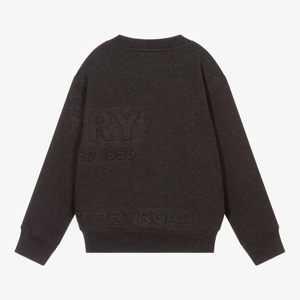 Burberry Teen Boys Dark Grey Sweatshirt Childrensalon Outlet