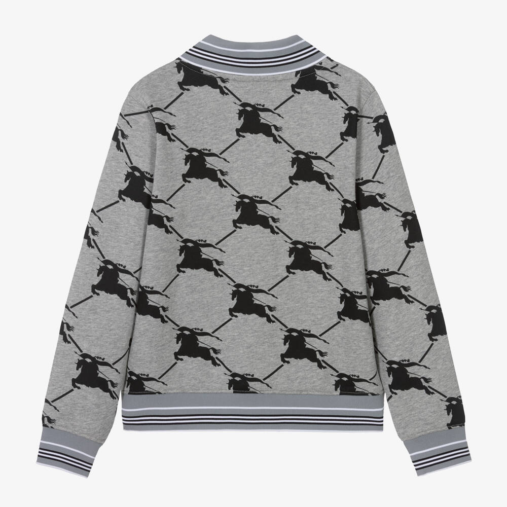 Burberry-Teen Boys Grey Knight Print Sweatshirt | Childrensalon Outlet
