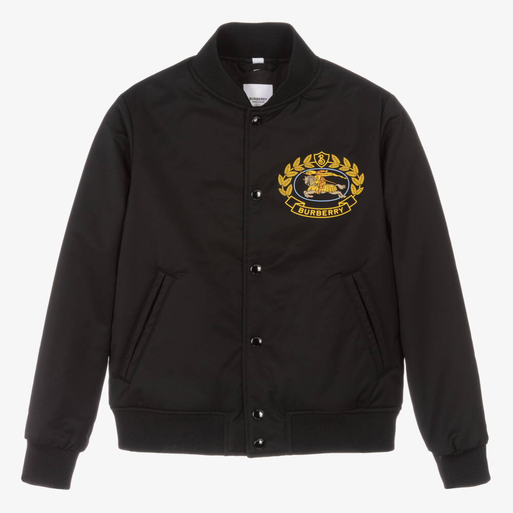 Burberry-Teen Boys Jet Logo Bomber Jacket | Childrensalon Outlet