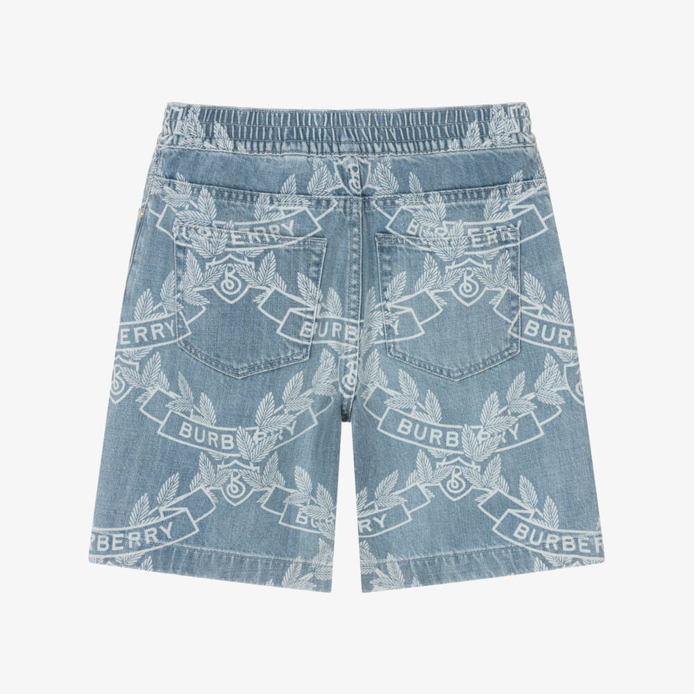 Burberry-شورت جينز بأوراق البلوط للأولاد المراهقين | Childrensalon Outlet