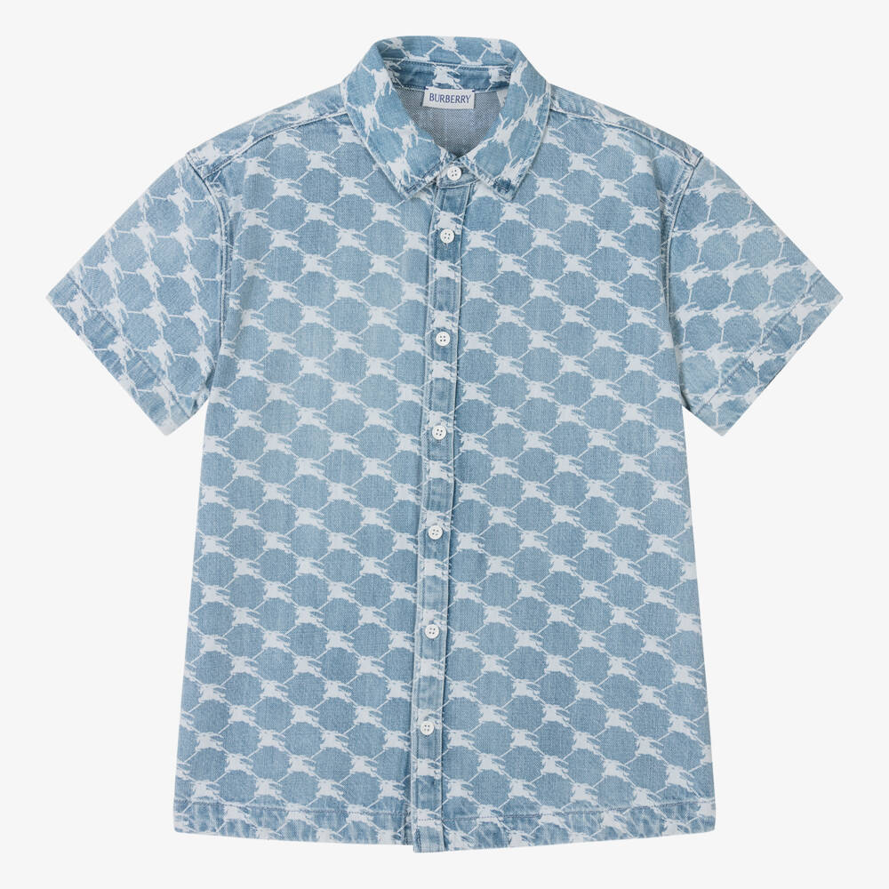 Burberry-Teen Boys Stonewash Denim Shirt | Childrensalon Outlet