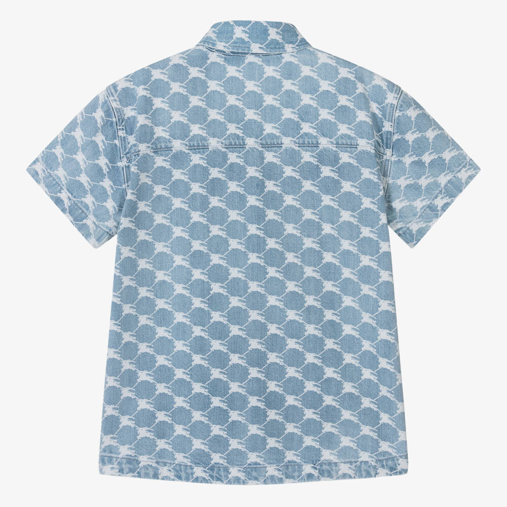 Burberry-Teen Boys Stonewash Denim Shirt | Childrensalon Outlet