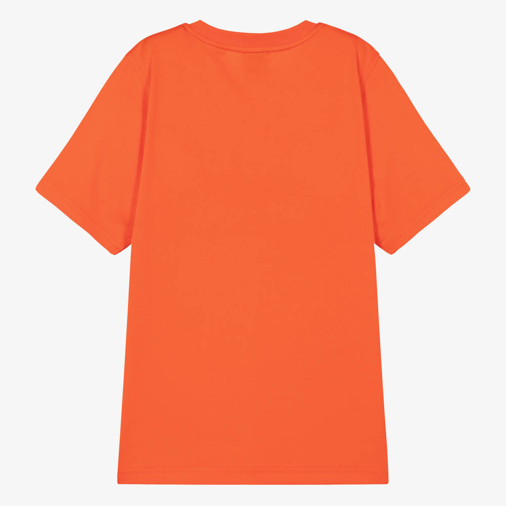 Burberry-Teen Boys Vibrant Orange Cotton Tee | Childrensalon Outlet