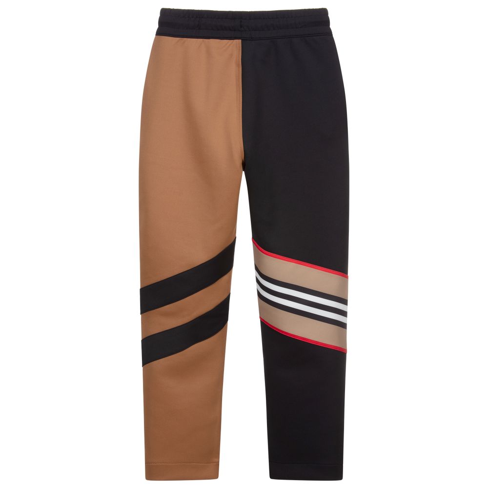 Burberry-Teen Brown & Black Joggers | Childrensalon Outlet