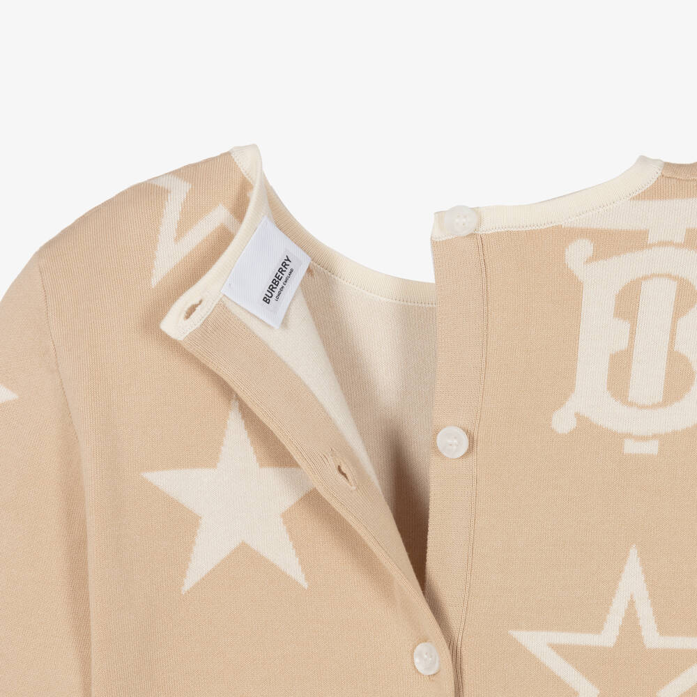 Burberry-Teen Girls Almond Star Knit Dress | Childrensalon Outlet