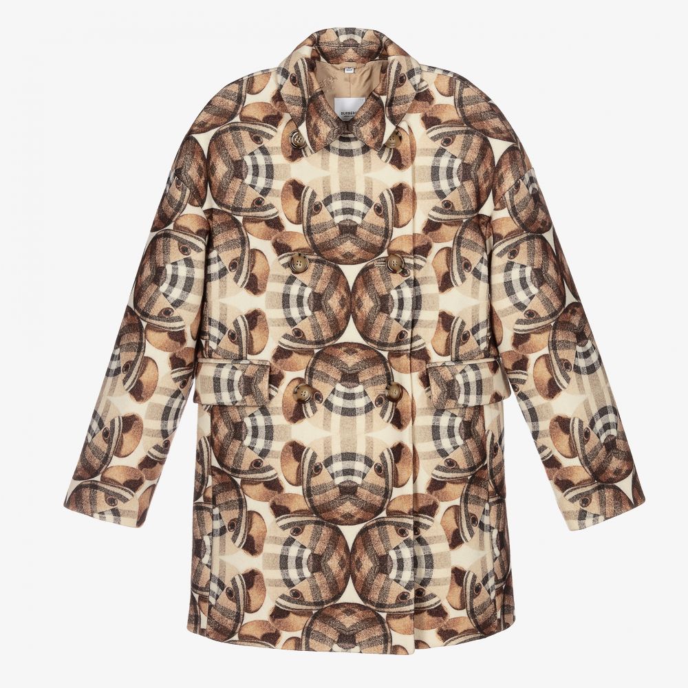 Burberry - Beiger Wollmantel (M) | Childrensalon