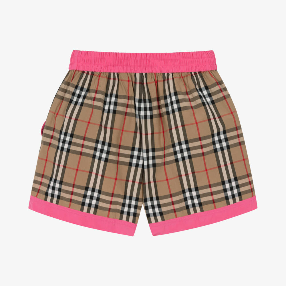 Burberry-Розовые шорты Vintage Check для девочек-подростков | Childrensalon Outlet