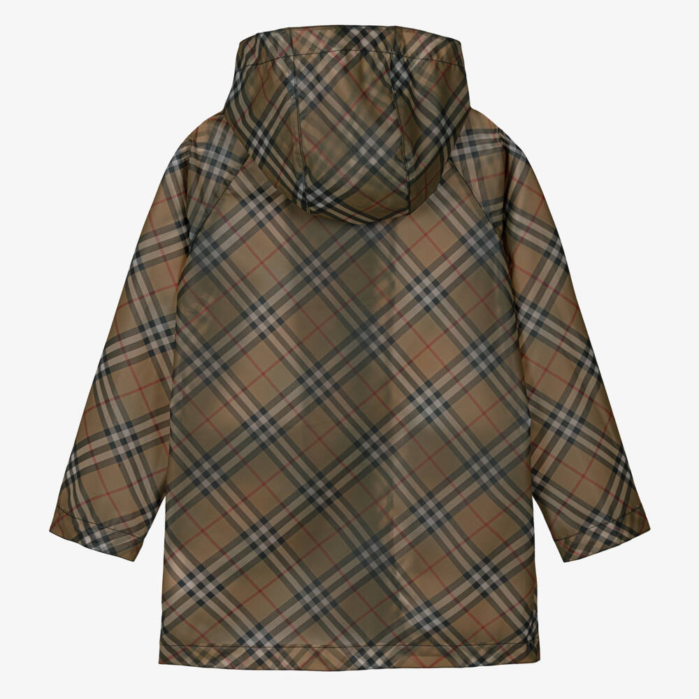 Burberry-Teen Girls Classic Beige Check Coat | Childrensalon Outlet