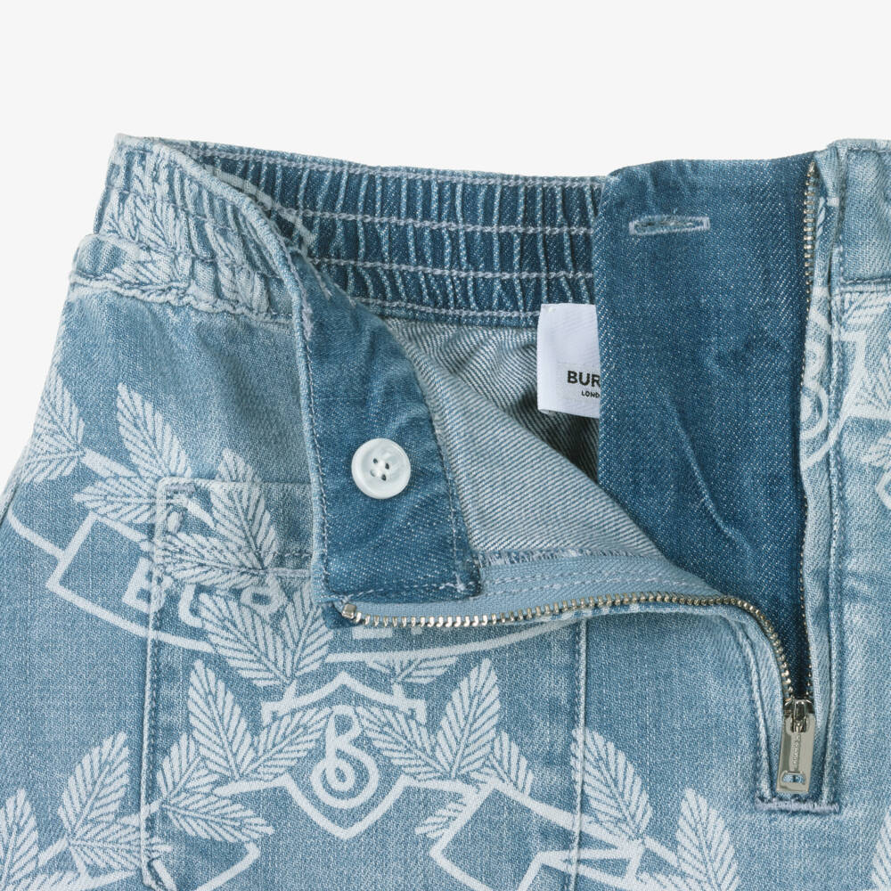 Burberry-Подростковая джинсовая юбка с дубовыми листьями для девочек | Childrensalon Outlet