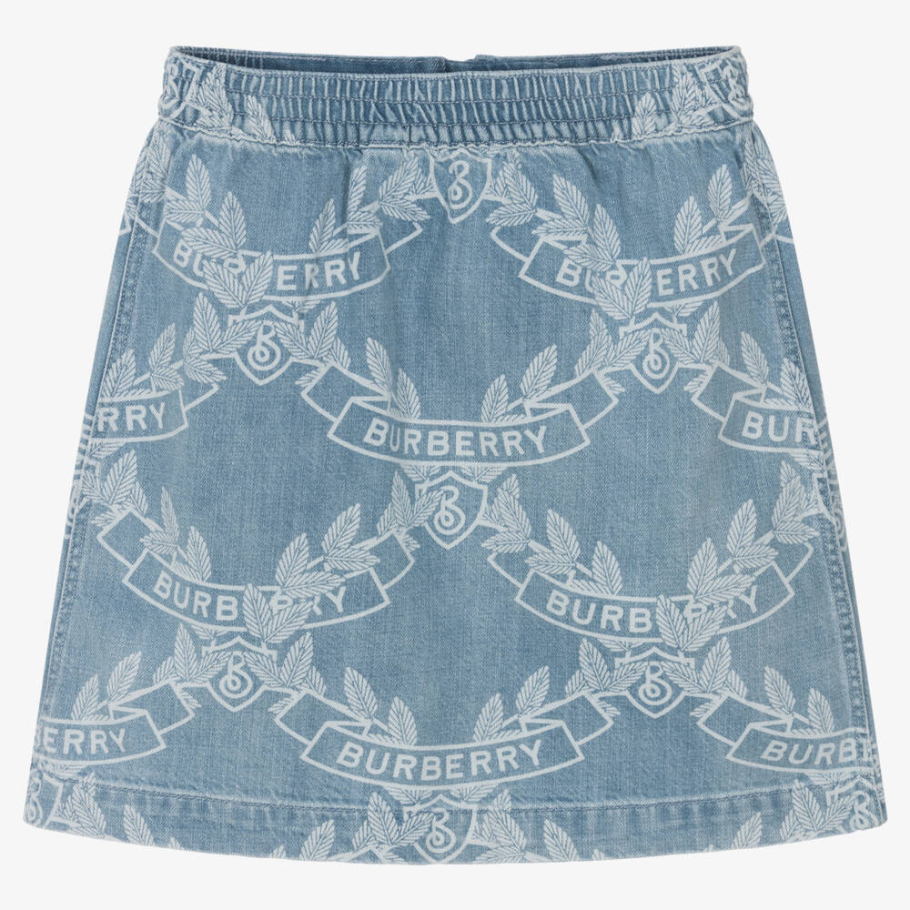 Burberry-Подростковая джинсовая юбка с дубовыми листьями для девочек | Childrensalon Outlet
