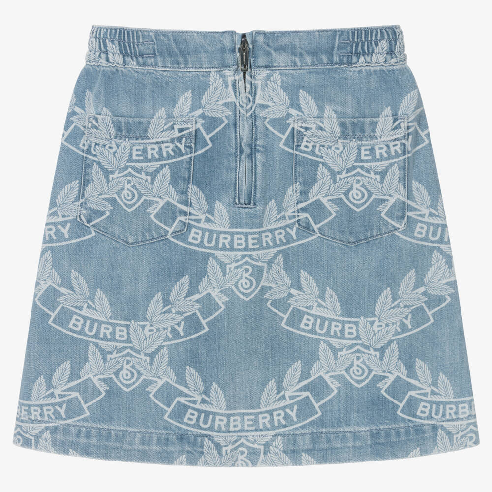 Burberry-Подростковая джинсовая юбка с дубовыми листьями для девочек | Childrensalon Outlet