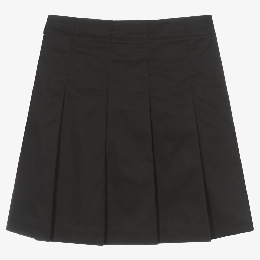 Burberry-Teen Girls Elegant Black Cotton Skirt | Childrensalon Outlet