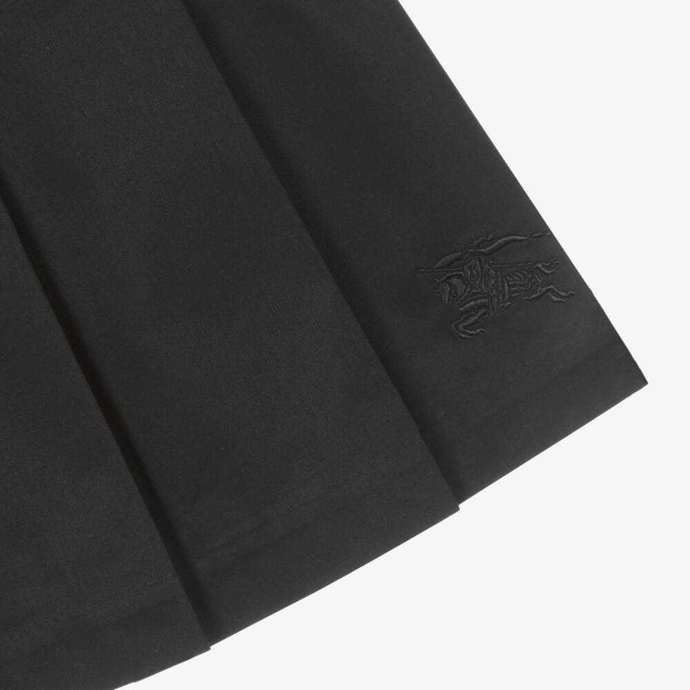Burberry-Teen Girls Elegant Black Cotton Skirt | Childrensalon Outlet
