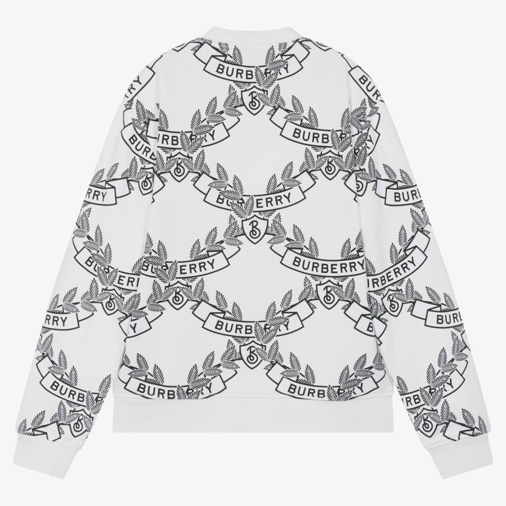 Burberry-Teen Girls Ivory Crest Knit Cardigan | Childrensalon Outlet