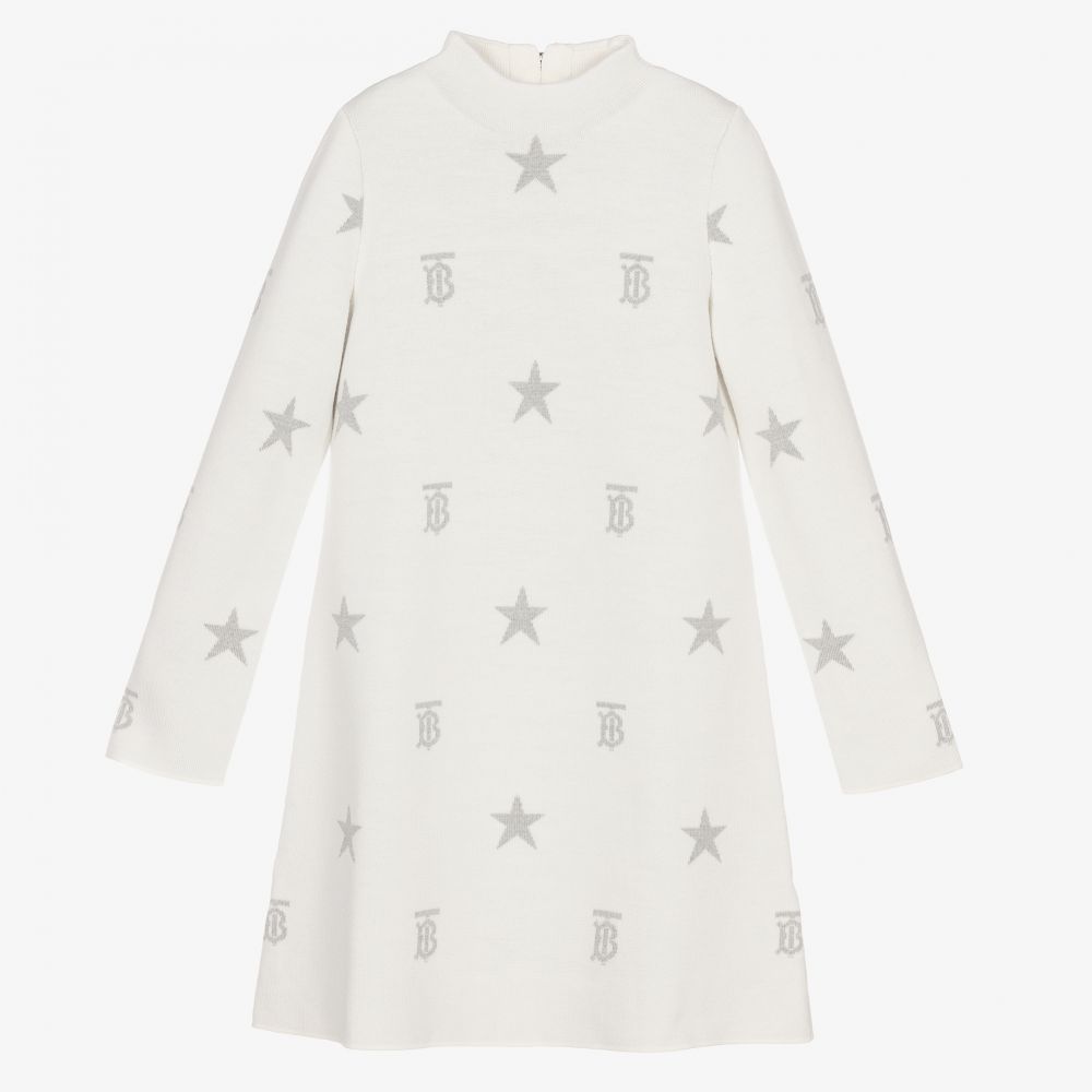 Burberry - Teen Girls Ivory Wool Dress | Childrensalon