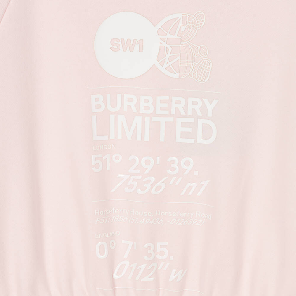 Burberry-Teen Girls Pale Pink Jersey Dress | Childrensalon Outlet