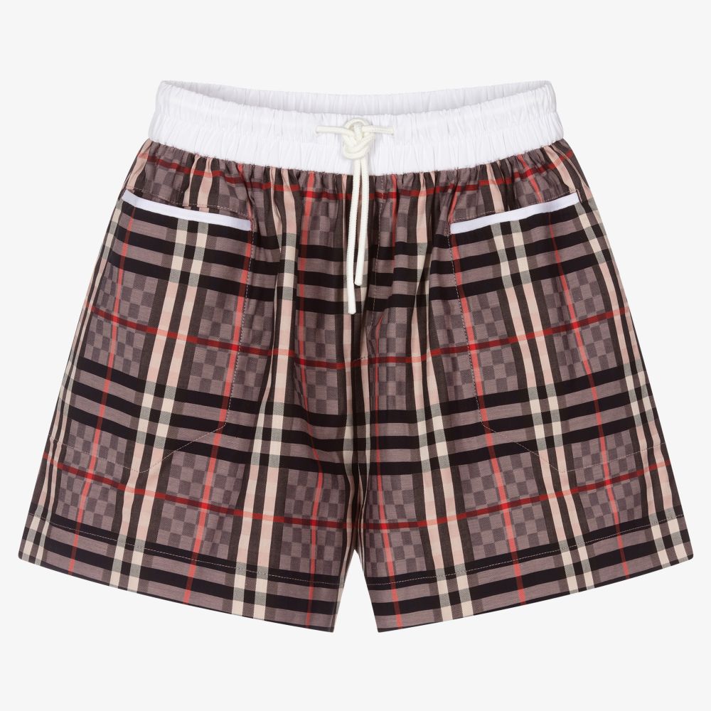 Burberry - Rosa karierte Teen Shorts (M) | Childrensalon