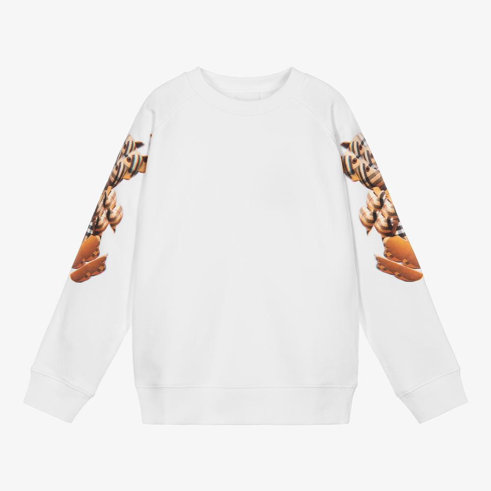 Burberry - Weißes Teen Sweatshirt (M) | Childrensalon