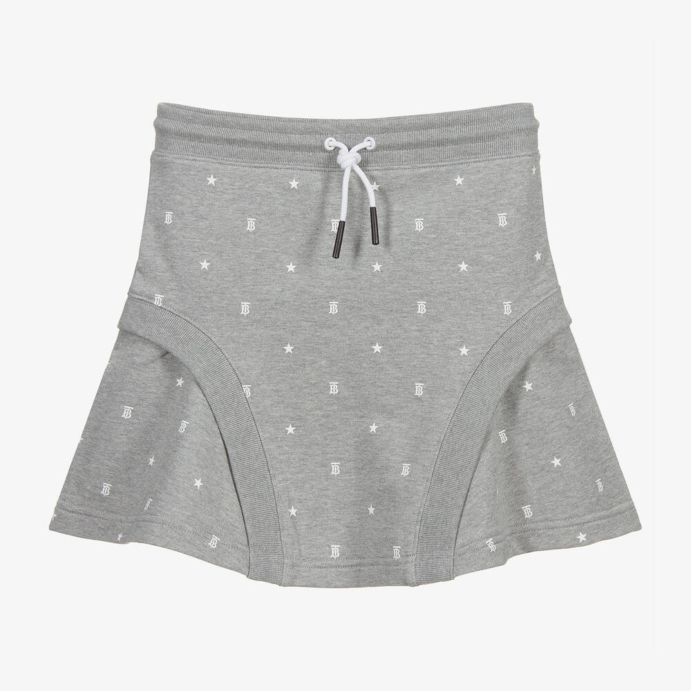 Burberry - Teen Grey Logo Jersey Skirt | Childrensalon