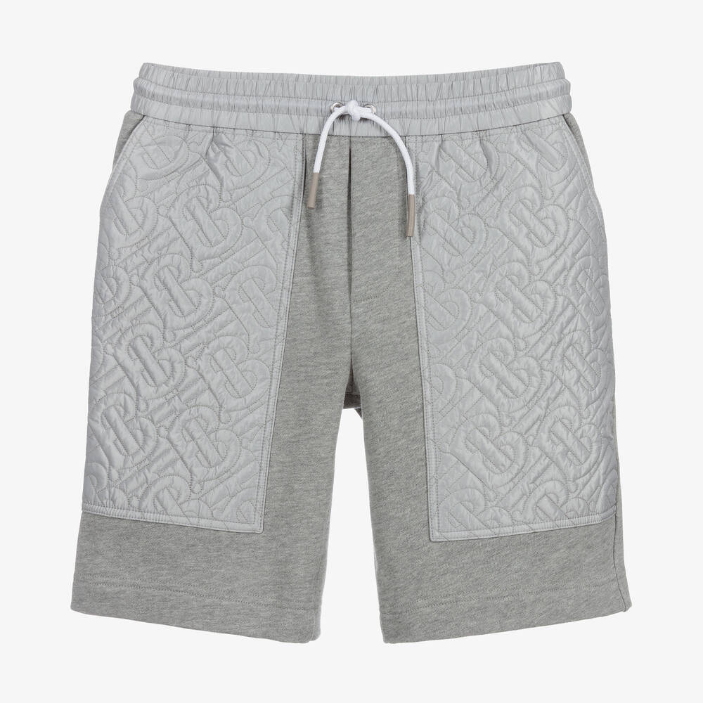 Burberry - Teen Grey Logo Shorts | Childrensalon