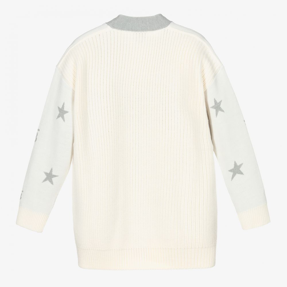 Burberry-Teen Ivory Monogram Cardigan | Childrensalon Outlet