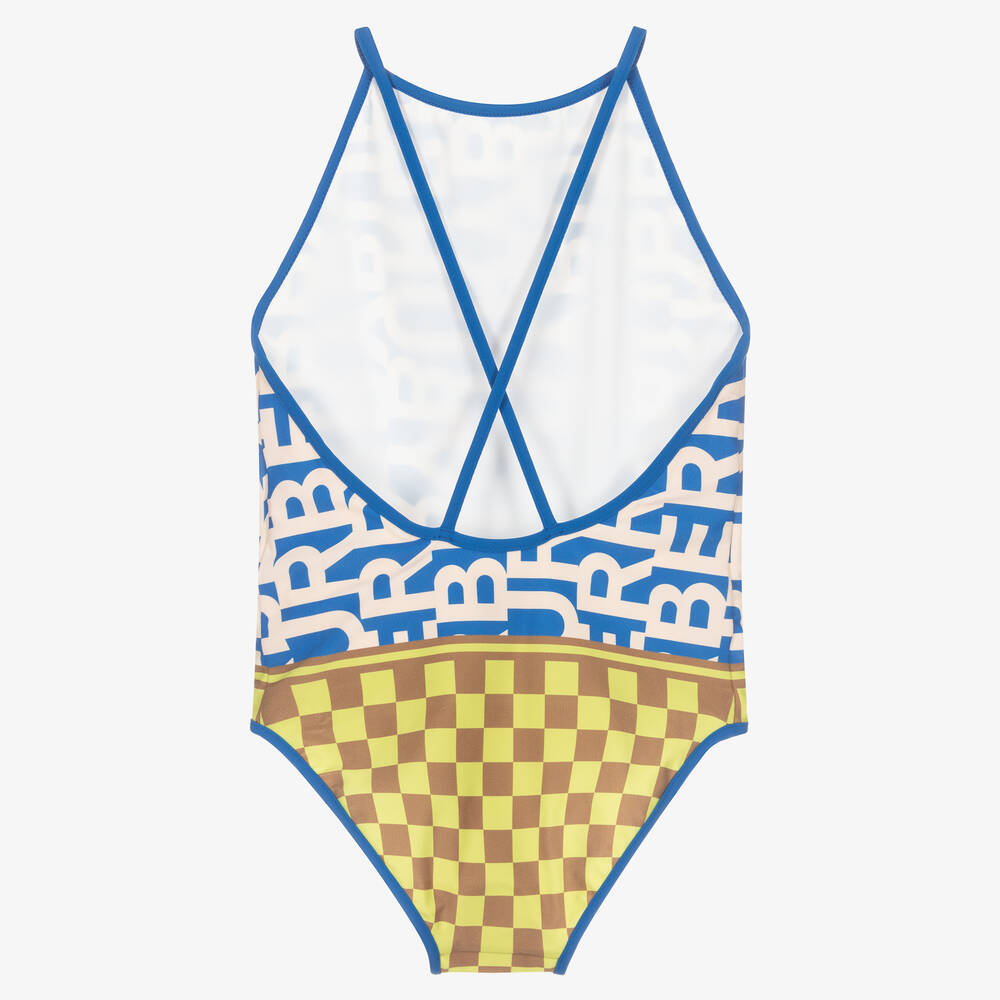 Burberry Teen Montage Logo Swimsuit Childrensalon Outlet