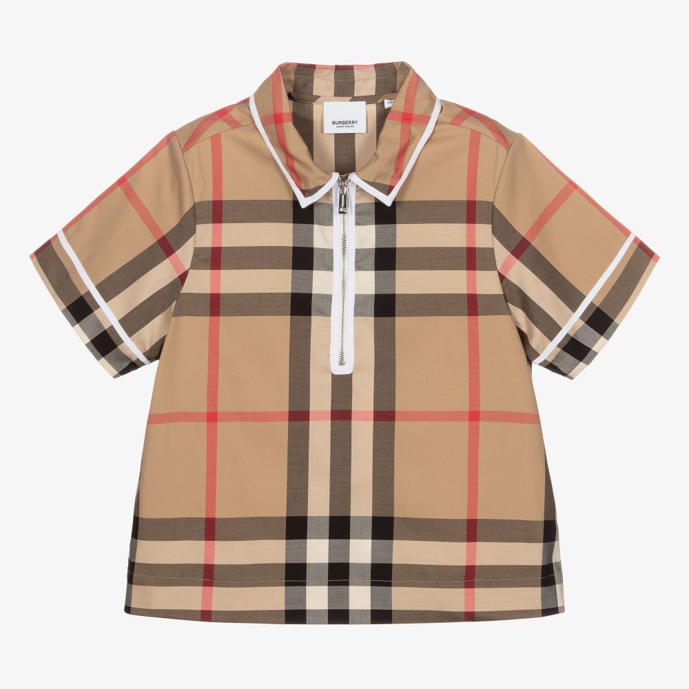 Burberry - Рубашка в крупную клетку для подростков | Childrensalon