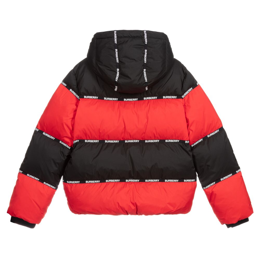 بربري-Teen Red & Black Logo Jacket | Childrensalon Outlet