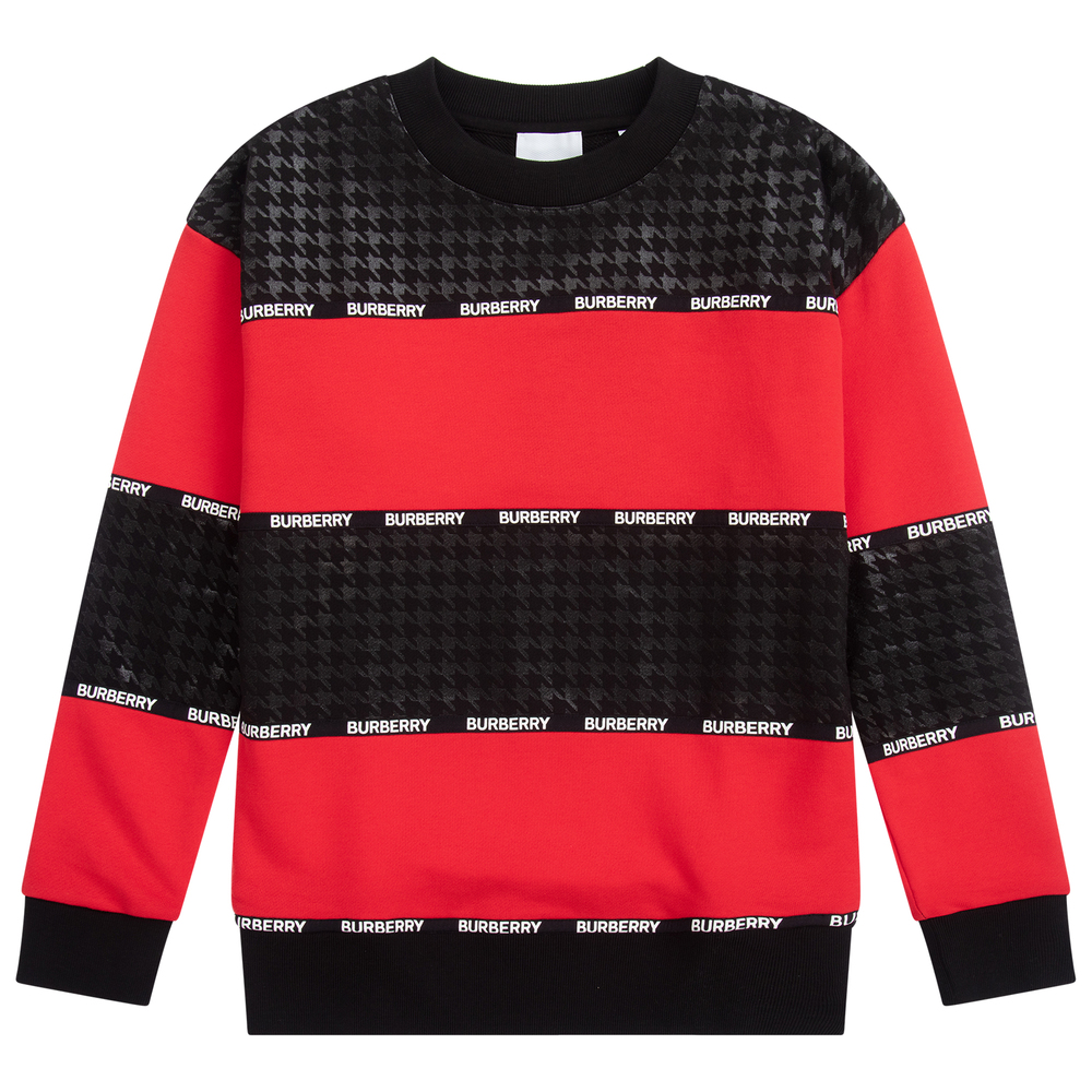 Burberry - Teen Red & Black Sweatshirt | Childrensalon