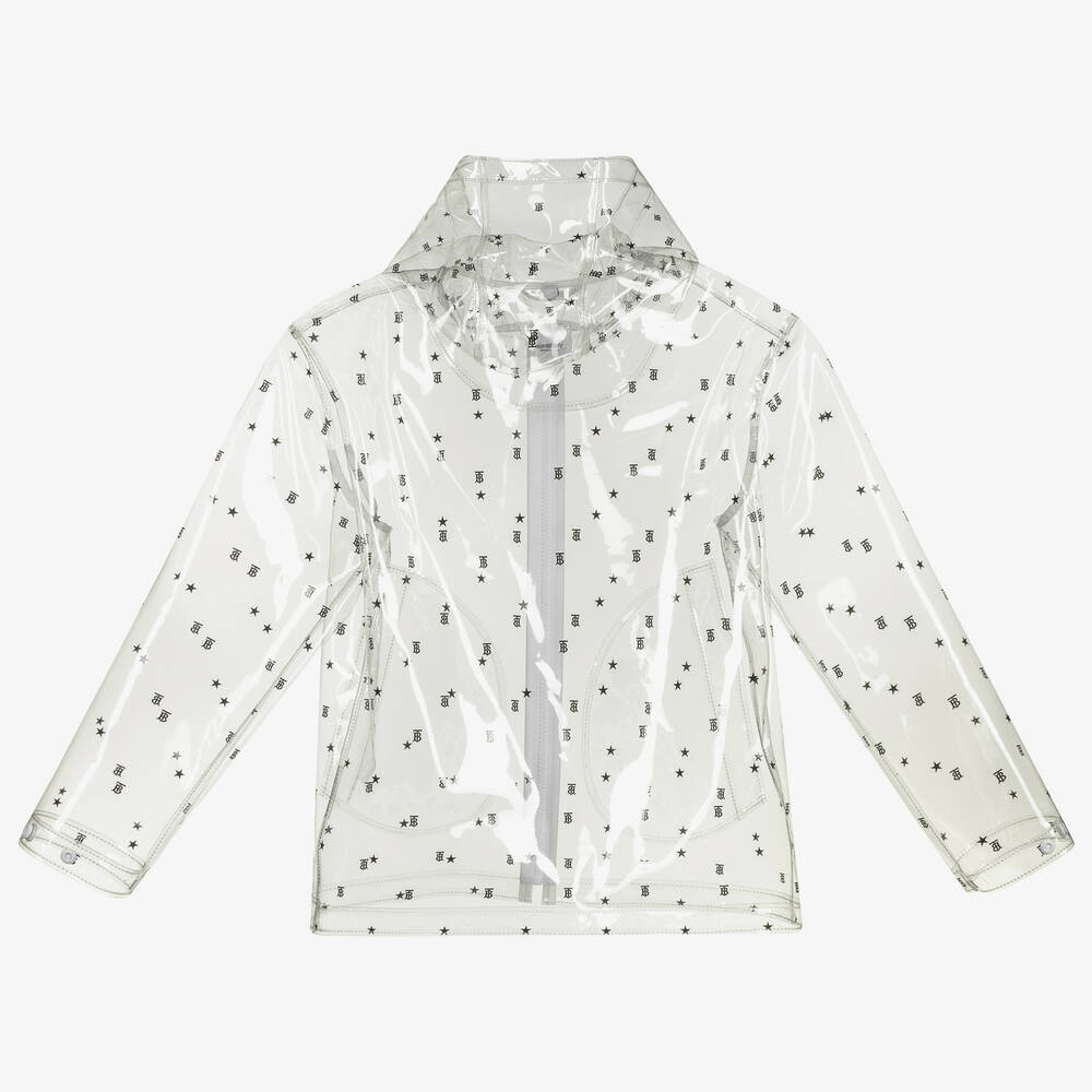 Burberry - Teen Transparent Logo Raincoat | Childrensalon