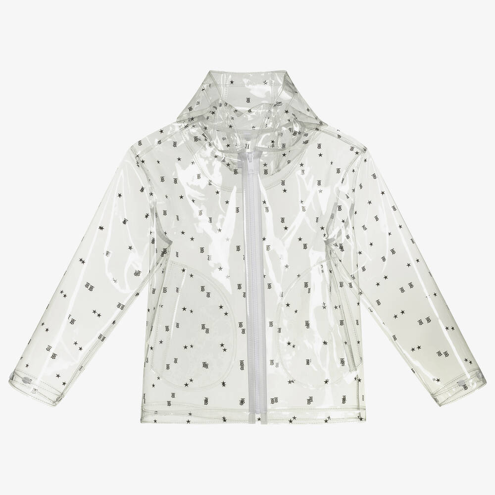 Burberry-Teen Transparent Logo Raincoat | Childrensalon Outlet