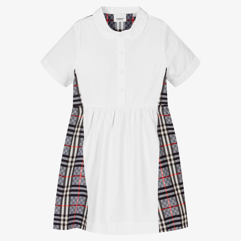 white burberry dress