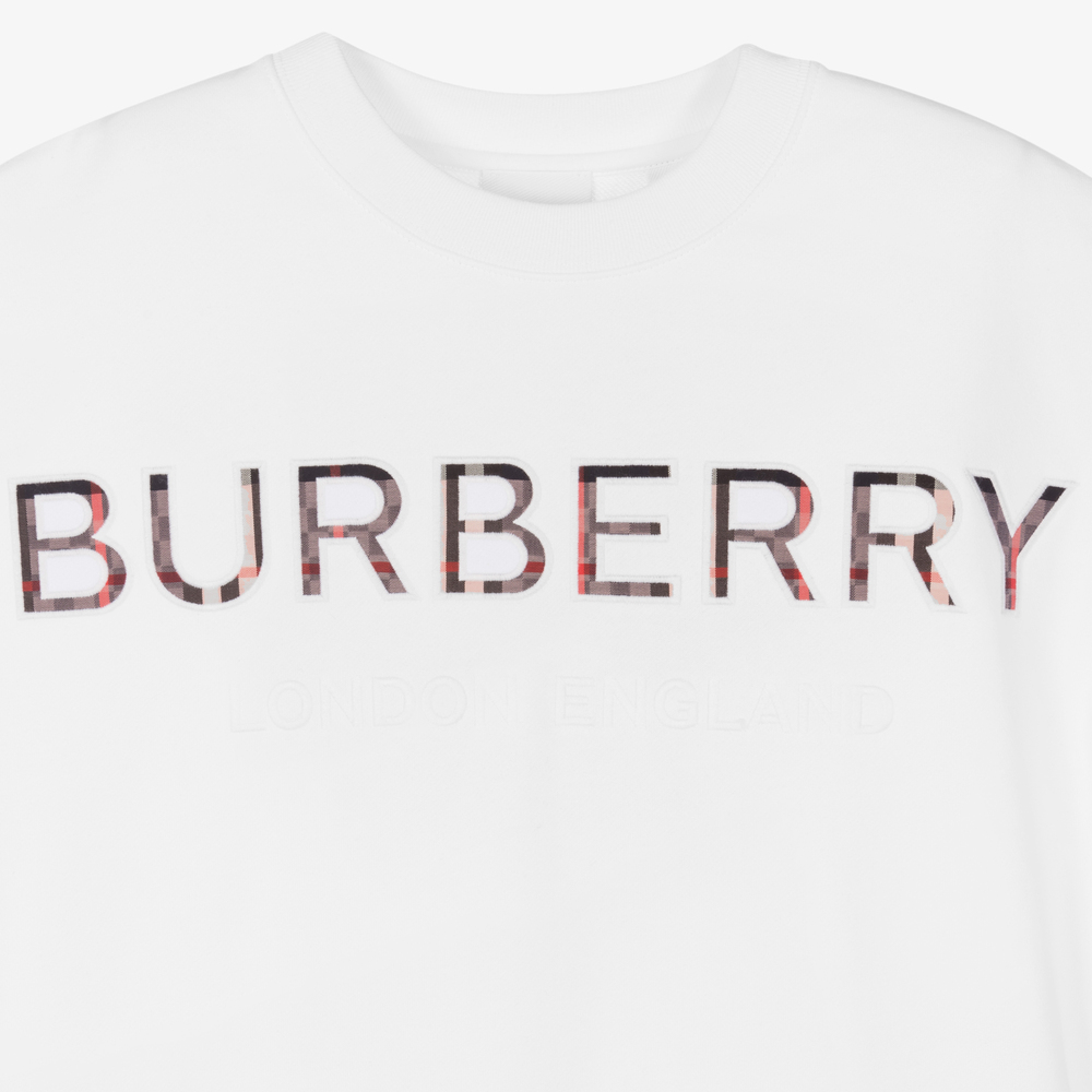Burberry sweatshirt white hotsell