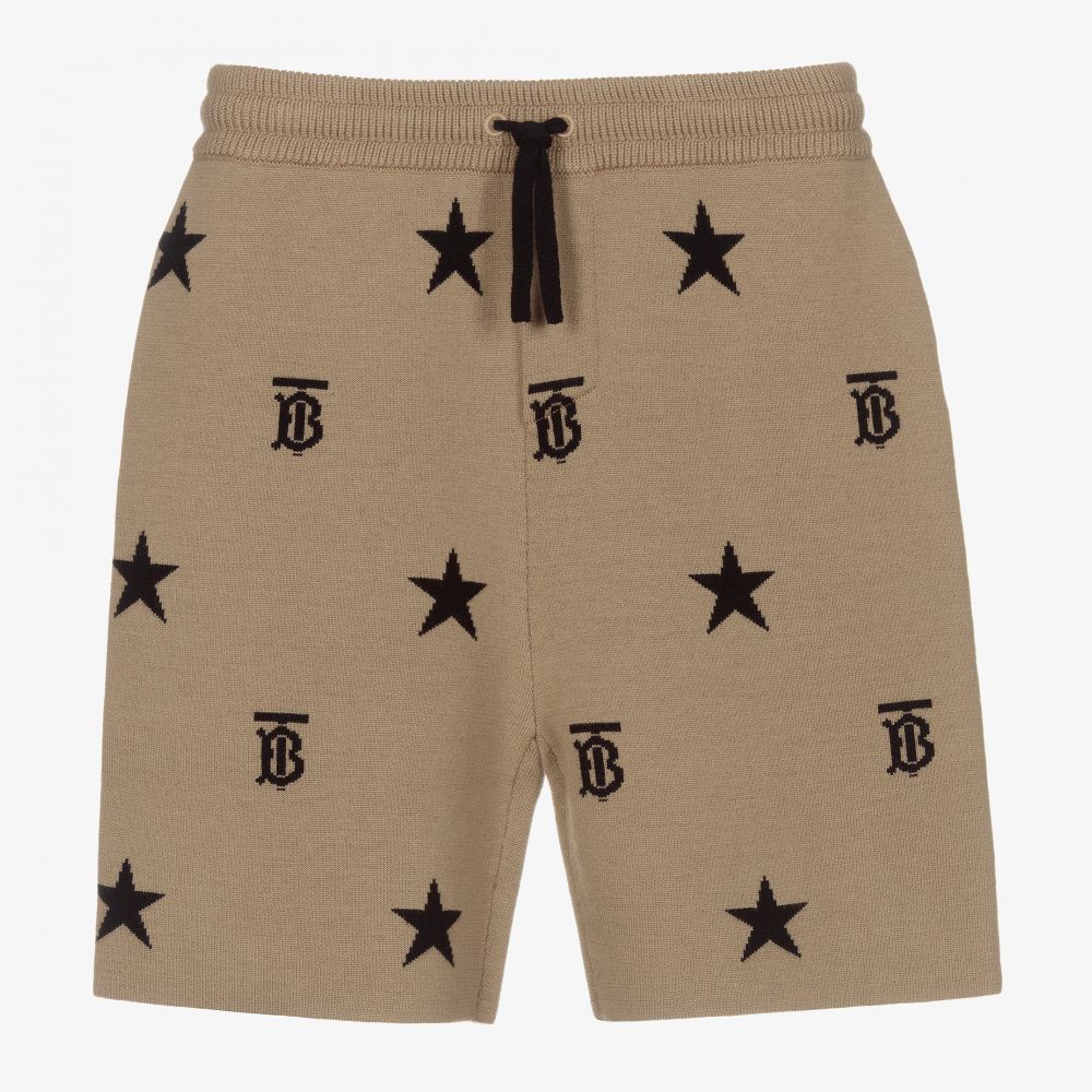 Burberry - Teen Wool Monogram Shorts | Childrensalon