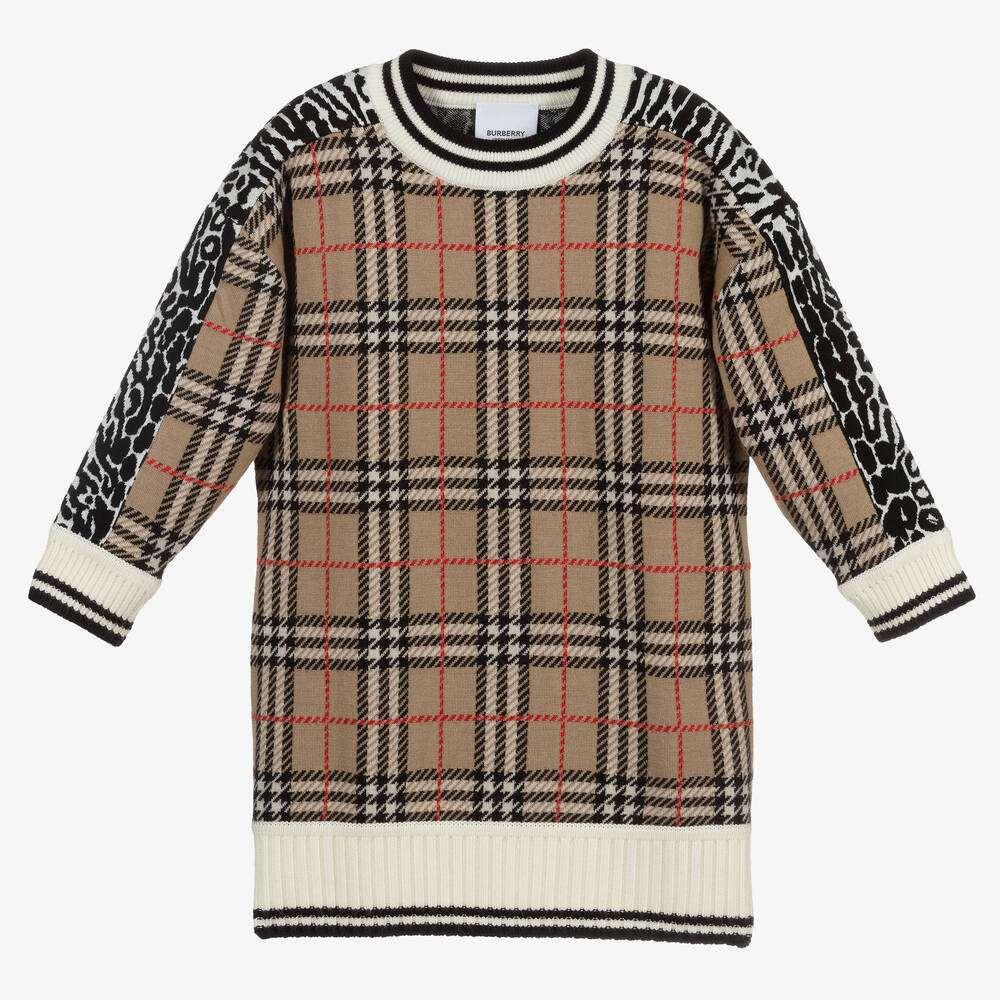 Burberry - Vintage Check Wool Dress | Childrensalon