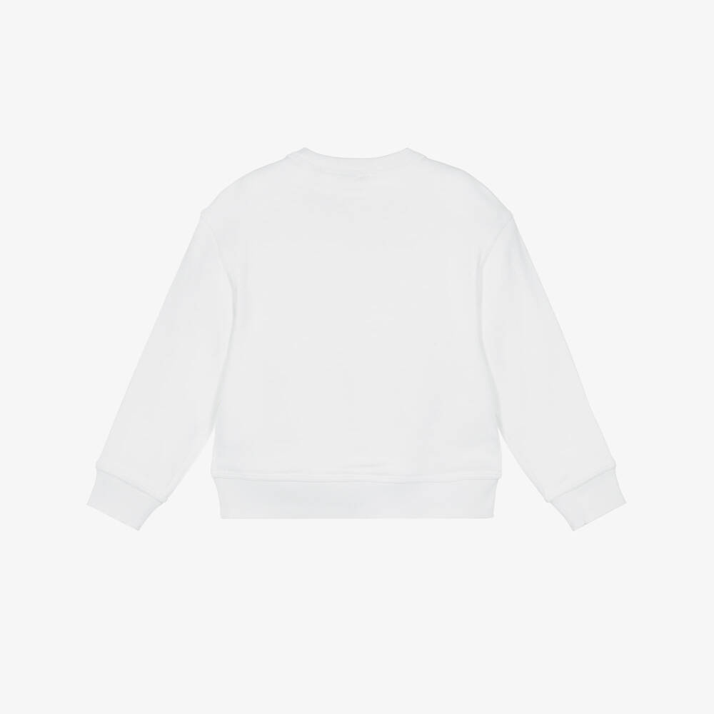 Burberry-Кремовый хлопковый свитшот с медведем для детей | Childrensalon Outlet