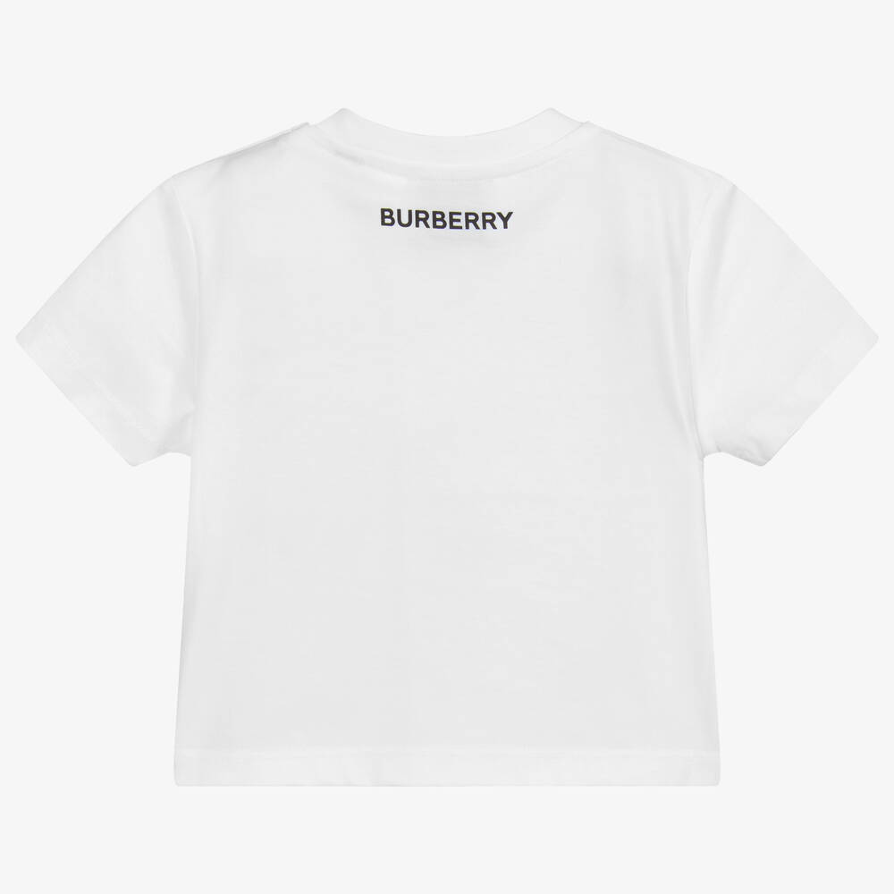 ◆BURBERRY 最新作◆てんとう虫ロゴ Tシャツ/Tea Cup◆ Burberry - White Logo Tea Cup T-Shirt | Childrensalon Outlet