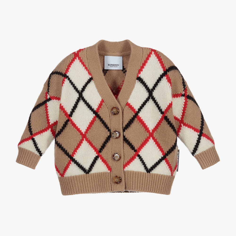 Burberry -  Cardigan en laine et en cachemire Bébé | Childrensalon