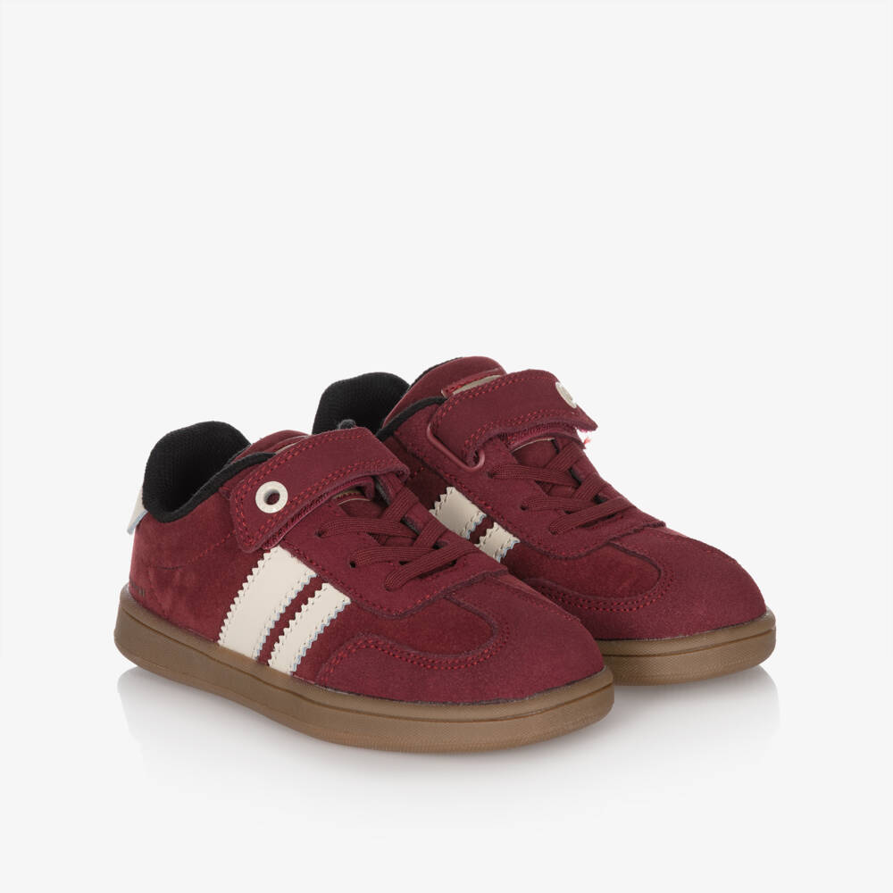 Mayoral-Burgundy & Ivory T-Toe Style Trainers | Childrensalon Outlet
