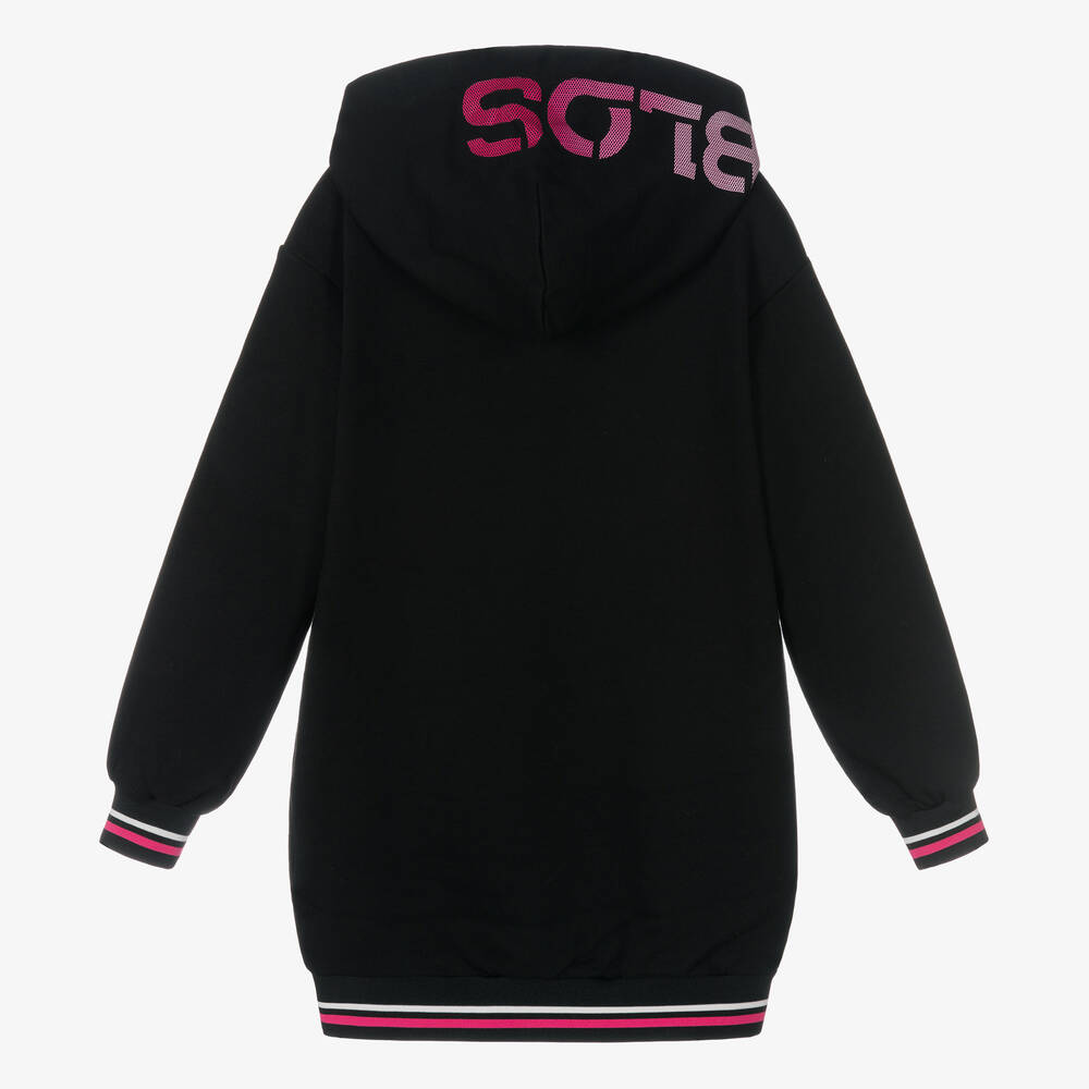 Burberry-Black Hooded Sweatshirt Dress | Childrensalon Outlet