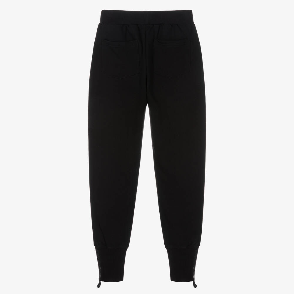 Byblos-Girls Black Cotton Joggers | Childrensalon Outlet