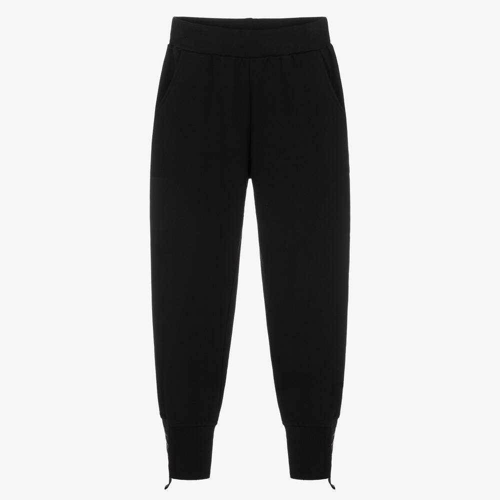 Byblos - Girls Black Cotton Joggers | Childrensalon